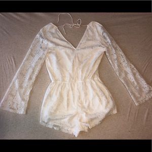 White lace romper from Express- only worn once!